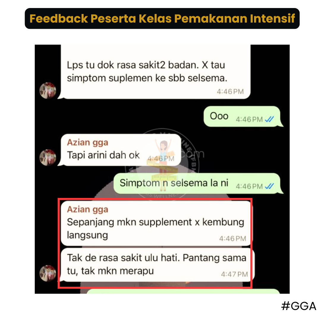 Kembung perut dah hilang